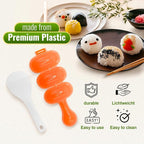 Rice Ball Maker Mold & Sushi Maker 2 Riceball Shaker and 2 Rice Paddle - Easy to Use Rice Ball Mold Shaker for Perfect Onigiri and Sushi - Fun Kitchen Tool-Blue&Red
