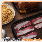 Teenyyou 2 Pcs 14.5 x 13.5 Inch Ptfe Solid Oven Basket Non Stick Cooking Basket Cooking Trays for Quick Oven Accessories Baking Chips Chicken Wings Bread Heating