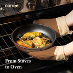 CAROTE 21pcs Pots and Pans Set, Nonstick Cookware Set Detachable Handle, Induction Kitchen Cookware Sets Non Stick with Removable Handle, RV Cookware Set, Oven Safe, Brown