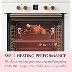 Uukrave Turkey Roasting Pan with Rack (U-Shaped), Extra Large 18.5 x 14.6 Inch Nonstick Roaster Pan for 25 lb Turkey or Chicken, Deep Oven Tray with Wide Handles, Heavy Duty Steel, Nontoxic