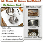 304 Stainless Steel Colander, 5 QT Large Capacity and 5QT Mixing Bowl, 2mm Micropore Strainer for Washing Rice, Fruit, and Veggies, Perfect Draining for Cooked Pasta