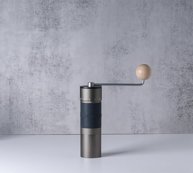 【Iron Gray】KINGrinder K6 Manual Hand Coffee Grinder with Straight Handle for French Press, Drip, Espresso with Assembly Consistency Stainless Steel Conical Burr Mill, 25-35g Capacity