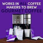 Coffee Packets – Dark Roast Ground | 1.5oz Pre-Measured Packs for 8–12 Cup Drip Makers | European French Roast, Low Acid Mold-Free Singles | 42-Count Packs