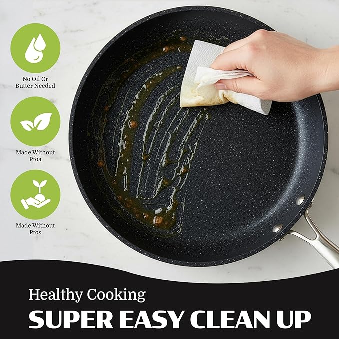 Granitestone Ceraluxe 20 Pc Ceramic Cookware Set Nonstick, Complete Pots and Pans Set Non Stick for Kitchen with Bakeware, Utensils & Steamer, Non Toxic Made Without PFOA PFOS, Oven & Dishwasher Safe