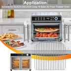 Countertop Toaster Oven Wire Rack for BLACK+DECKER Crisp 'N Bake Air Fryer Toaster Oven, 12.4×12.2 IN Stainless Steel Food Grade Toaster Oven Accessories Replacement Parts, Dishwasher Safe