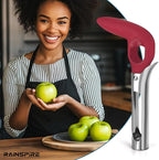 Rainspire Apple Corer Tool Kitchen Apple Core Remover Stainless Steel Comfortable Nonslip Handle, Dishwasher Safe, Red