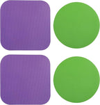 LUTER 4pcs Jar Opener, Rubber, Multi-function Silicone Bottle Opener for Seniors with Weak Hands Lid Cap Gripper Pads Kitchen Coasters Gadgets(Green, Purple)