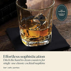 Disposable Linen-Feel Cocktail Napkins, 200-Pack 5" x 5" WOOD Paper Beverage Napkins For Bar, Restaurant And Café, Dessert Napkins For Party, Wedding Or Event