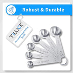 TILUCK Stainless Steel Measuring Cups & Spoons Set,Coffee Scoop Spoon,Kitchen Gadgets for Cooking & Baking,Set of