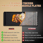 Atgestore DG61-00859A Reversible Griddle Replacement for Samsung Stove Parts Cast Iron Center Griddle Plate DG61-00859A Samsung Gas Range Cooktop Griddle NX58H5600SS NX58H9500WS Burner Flat Top Pan