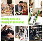 6 Pieces wine key wine opener Professional Waiter Corkscrews Stainless bottle opener Fold Serrated Foil Cutter Key for Family, Company Party,Bars,Restaurants(green)