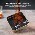Maestri House Mini Coffee Scale with Timer, USB-C Rechargeable Espresso Scale, 2kg/0.1g Accurate Scale for Espresso and Pour-Over Coffee, Portable Digital Kitchen Scale with Auto Timer (Black & Gold)