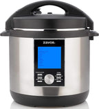 Zavor LUX LCD 6 Quart Programmable Electric Multi-Cooker: Pressure Cooker, Slow Cooker, Rice Cooker, Yogurt Maker, Steamer and more - Stainless Steel (ZSELL02)