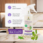Fuwa3e Pineapple Enzyme Natural All Purpose Cleaner Spray Serene Holy Basil & Peppermint - 16.9oz 3 Pack - Multi Surface Cleaner 99% Plant Based Cleaner from Discarded Pineapple Peels