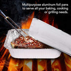 Stock Your Home Disposable Aluminum Pans with Lids 9x13 (25 Pans and 25 Lids), Food Containers for Baking, Cooking, Heating, Storing and Prepping