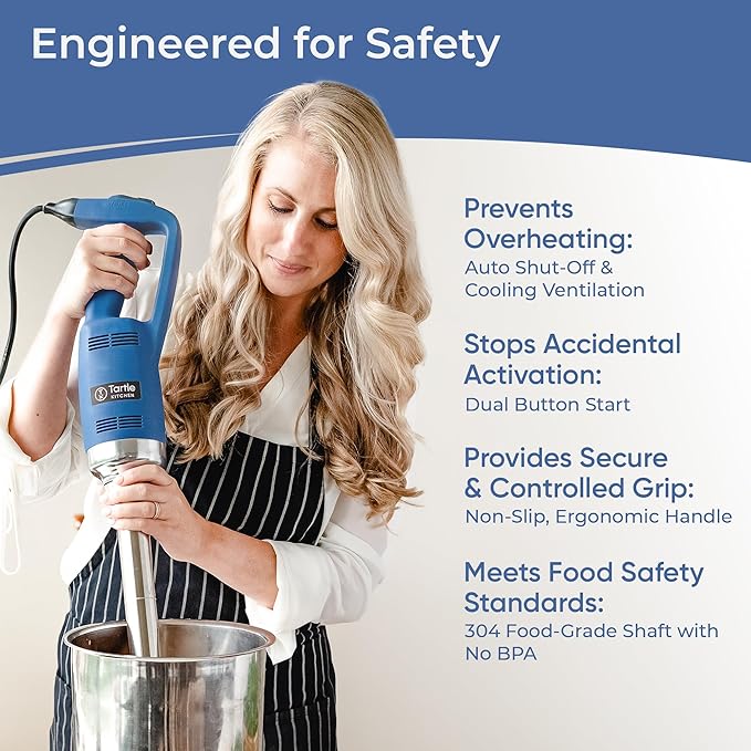 Commercial Immersion Blender, Variable Speed, Heavy Duty 500W, 4000-16000 RPM, 20inch Shaft