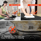 COOKTRON Portable Induction Cooktop 2 Burner with Removable Iron Cast Griddle Pan Non-stick, 1800W Double Induction Cooktop with Child Safety Lock & Time, Great for Family Party