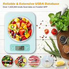 Smart Food Scale - Digital Kitchen Food Scales Weight in Grams and Ounces with Nutritional Analysis APP, Food Calorie Scale for Weight Loss, Keto, Macro, Meal Prep