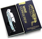 Shell Handle Waiter Corkscrews-Wine Openers,Corkscrew Bottle Openers,3-in-1 Wine Key Tool With Foil Cutter & Dual Hinge Fulcrum - Waiters Corkscrew…