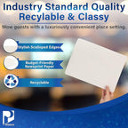 Paterson Paper 80607121009149 White Paper Placemats Disposable - 10" x 14" - Bulk 1000 Count - Scalloped Newsprint, Coloring Placemats for Kids