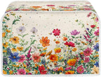 JEOCODY Flower Toaster Oven Cover - Quilted, Fits Most 4 Slice Toasters & Microwaves, Women's Gift