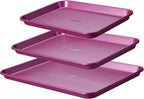 CAROTE 3-Piece Baking Pan Set - Bakeware Set, Baking Sheet Set Including 13 Inch 15 Inch 17 Inch Sheet Pan, Cookie Sheet for Baking, Royal Violet