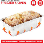 Stock Your Home 2 Lb Aluminum Foil Mini Loaf Pans (50 Pack) Disposable Small Loaf Pan – 2 Pound Baking Tin Liners, Perfect to Bake Cakes, Bread Loaves, and Meat - 8.5 x 4.5 x 2.5