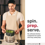 Zyliss Swift Dry Salad Spinner - Fruit Cleaner & Lettuce Spinner with Push Pump - Non-Slip Bowl - Dishwasher Safe - Small