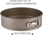 Kitchen Details Pro Series 9.5 Inch Round Spring Form Pan | Dimensions: 9.5” x 2.7 | Nonstick | Even Heating and Browning | Easy Release | Easy to Clean | Durable | Bakeware | Kitchen
