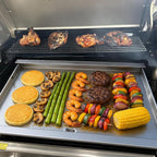 Upgrades Full-Size Griddle Inserts for Ninja PG300 Series Grill Accessories, Stainless Steel Sizzle Griddle Plate for Ninja FlexFlame Grills, for Flex Flame XSKHLFGRIDLE Accessories, 24"x17''