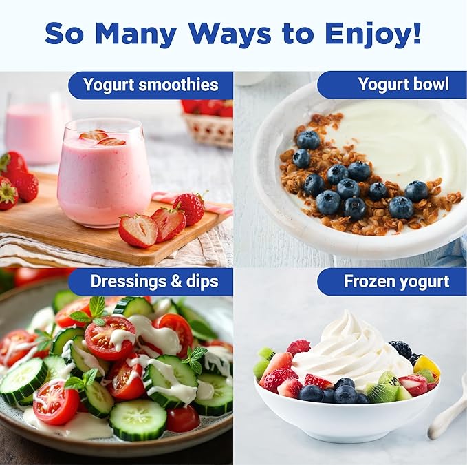 Ultimate Probiotic Yogurt Maker with Adjustable Temperature & Time Control - Make Trillions of Live Probiotics & Get Better Gut Health - ULTIMATE LIFETIME WARRANTY - Wellness Gifts for Men & Women