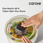 CAROTE 3.8 Qt Salad Spinner Small Lettuce Spinner Plastic Vegetable Fruit Washer, Vegetable Cleaner Salad Cleaner Lettuce Washer, Non-Slip Base, BPA-Free