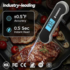 0.5 Sec Instant Read Meat Thermometer Digital with ±0.5℉ Precision, Food Thermometer for Cooking Kitchen Gadgets, Oven Grill Candy BBQ Essentials Accessories, Gifts for Him Dad Men Birthday, Grey