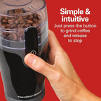 Hamilton Beach Fresh Grind Electric Coffee Grinder for Beans,Spices and More,Stainless Steel Blades,Removable Chamber,Makes up to 12 Cups,Black,(Pack of 2)