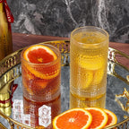 Moretoes 8 Pack Hobnail Drinking Glasses Set, 12 Oz Highball Glasses & 10 Oz Cocktail Glasses, Clear Embossed Water Glass Cups Kitchen Bar Tumbler Glassware Set for Whiskey, Beer, Juice, Milk