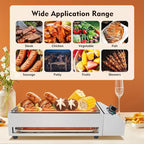 Electric Indoor Outdoor Grill, 1800W Commercial Electric Grill with Removable Griddle, Adjustable Temperature 122F-572F, Stainless Steel Smokeless Indoor Grill for Party Cooking Home Commercial