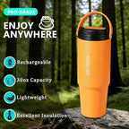 minkah Fast Extraction Mini Electric Coffee Maker - Portable Filter Coffee Brewer for Travel,Insulated Stainless Steel Tumbler,30 oz Reusable Iced Coffee Cup Machine,Hot Coffee Mug with Lid(Green)
