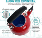 Chantal Tea Kettle, Vintage Series, Enamel on Steel, Whistling (Chili Red)