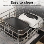 22QT Electric Roaster Oven, Electric Turkey Roaster with Viewing & Self-basting Lid, Stainless Steel Turkey Roaster Oven, White