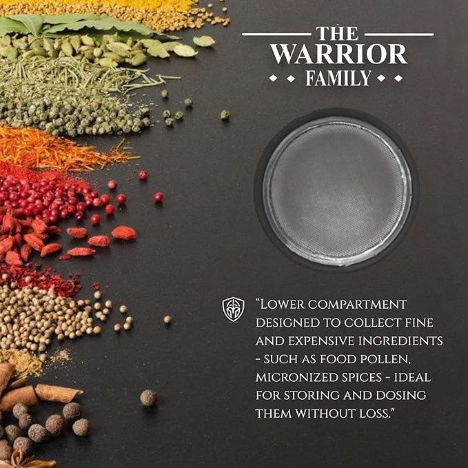 4-Piece Aluminum Herb Grinder – Manual Spice Grinder with Fine Pollen Catcher, Stainless Steel Mesh,Precision Mill & Secure Magnetic Lid for Culinary Herbs