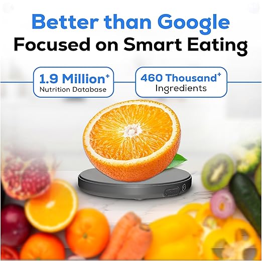 Portable Food Scale with Nutritional Calculator. Rechargeable Travel Size for Weight Loss, Nutrition, Calories, Diabetes, Meal Prep - Pocket Digital Kitchen Scales - Free GOURMETMILES App