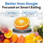 Portable Food Scale with Nutritional Calculator. Rechargeable Travel Size for Weight Loss, Nutrition, Calories, Diabetes, Meal Prep - Pocket Digital Kitchen Scales - Free GOURMETMILES App