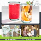 COURONNE CO. Clear Recycled Drinking Glass Tumbler, Perfect for Cocktails, Refreshments & Everyday Use, Restaurant Grade, Crafted without lead-based materials (13.5 Oz, Classico), Pack of 6