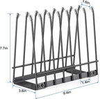 Reusable Bag Drying Rack, Foldable Metal Stand for Reusable Ziplock & Silicone Storage Bags, Rustproof Kitchen Dryer, Black