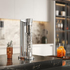 CASABREWS EDGE Soda Streaming Machine, Stainless Steel Sparkling Water Maker with Dual Safety Valves, BPA Free Bottle Soda Maker Carbonates Water, Wine, Juice, Uses 60L CO2 Carbonators (NOT Included).