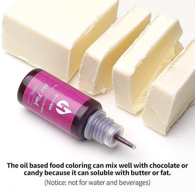Oil Based Food Coloring for Chocolate 4 Colors x 10 ml Concentrated Oil Food Coloring for Melting Chocolate Candy Melts Cake Pops Strawberries