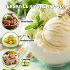 Extra Small Cookie Scoop, 1 Tsp Cookie Scoop, Mini Ice Cream Scoop for Melon Baller, Cookie Dough, 0.2oz/ 25mm, Easy Squeeze & Release, Sky Blue