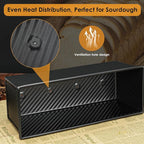 2.2lb Pullman Loaf Pan with Lid, 13inch SP-031 Bread Pan with Dough Scraper Cutter, Black Covered Loaf Pan for Sandwich Bread