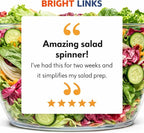 Good Grips Salad Spinner 3.6L – Large Lettuce Spinner & Salad Cleaner with Bowl & Lid, Fruit Washer, Vegetable Cleaner, Strainer Bowl, Fast Drying Multipurpose Kitchen Tool