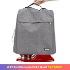 HOMEST Stand Mixer Dust Cover Compatible with KitchenAid 5/4.5 Quart Bowl Lift, Zipper Pocket for Various Kitchen Appliance Accessories, Grey (Patent Design)